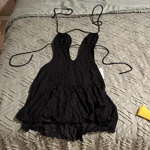 Black going out mini dress